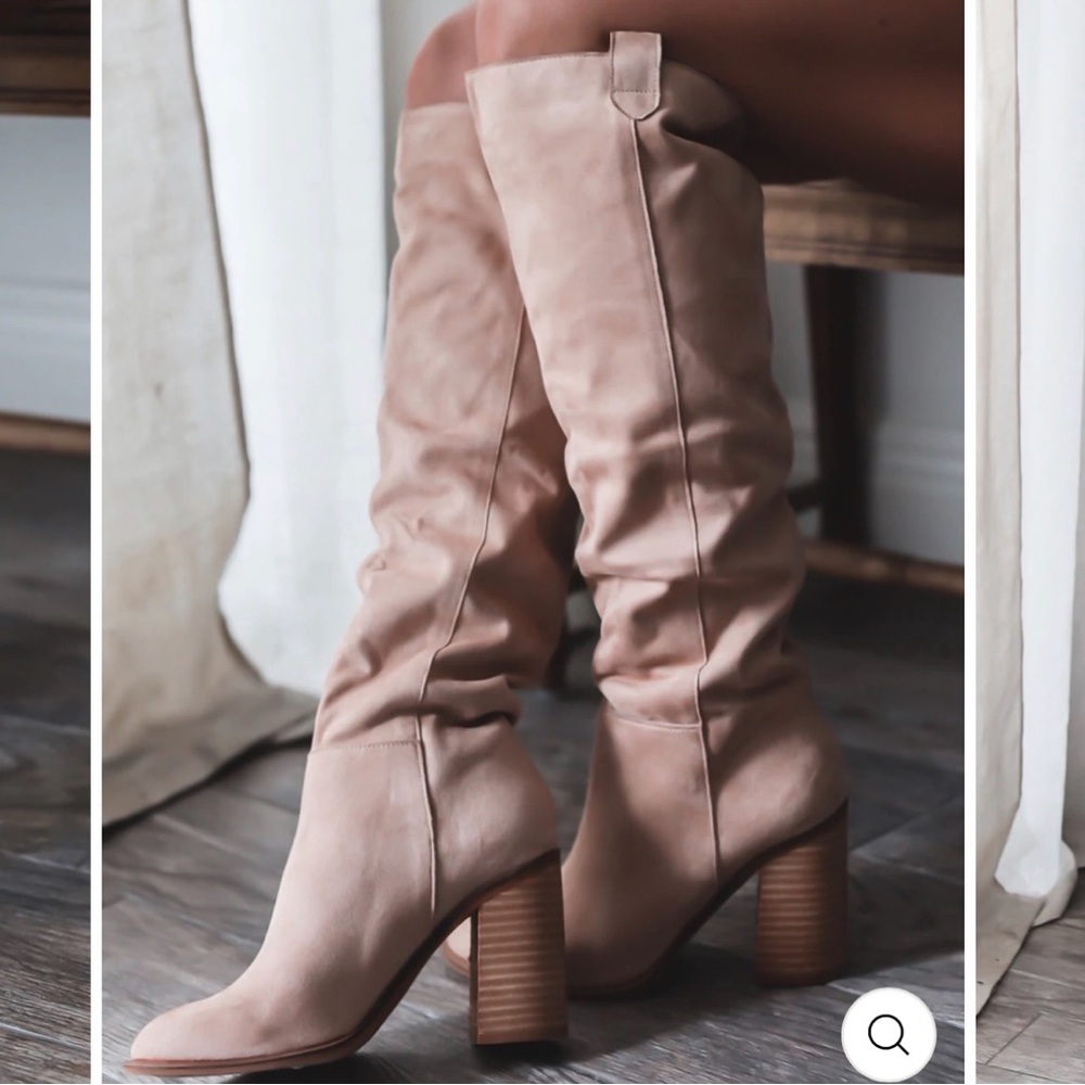 Oasis Society Saint Box Cut Heel Boot in Nude size 7. Still New.